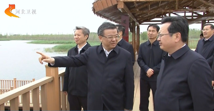 4月26日至27日，省委书记倪岳峰到雄安新区调研。